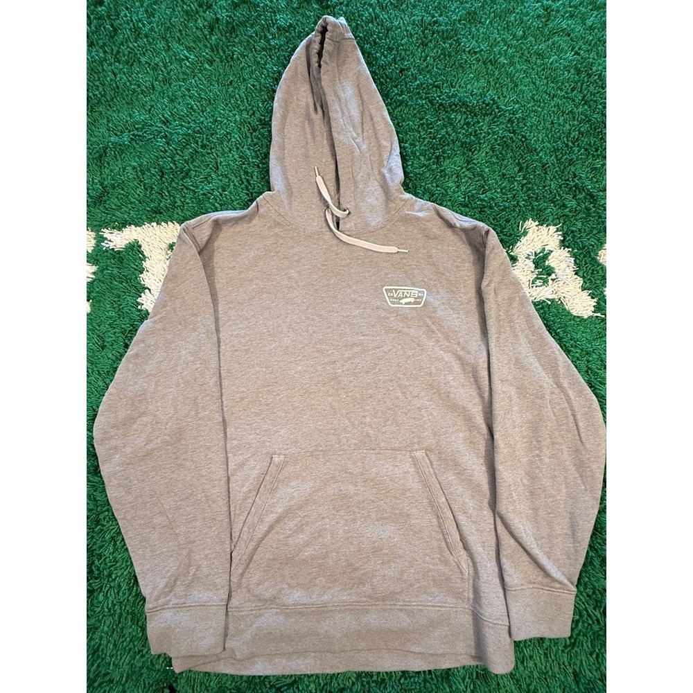Vans Hoodie Boy Large Grey Excellent CA NY Skateboard Graphic Pullover